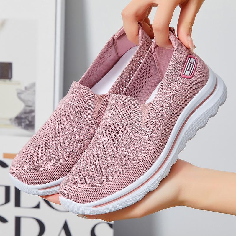 Shoes Summer women's shoes Versatile new flying woven mesh shoes Light and breathable casual walking shoes