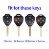 2 3 4 Pulsanti TPU Copertura Chiave Auto Telecomando Guscio Borsa per Toyota Avalon Corolla Camry RAV4 Crown Reiz Venza Matrix Custodia Accessori