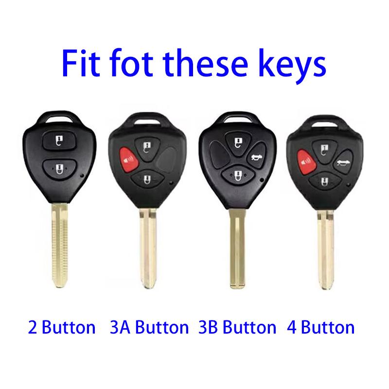 2 3 4 Pulsanti TPU Copertura Chiave Auto Telecomando Guscio Borsa per Toyota Avalon Corolla Camry RAV4 Crown Reiz Venza Matrix Custodia Accessori