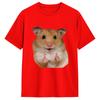 Cute Hamster MeMe T Shirts for Unisex Cotton Funny TShirt Crewneck Tee Shirt Short Sleeve Tops New Arrival