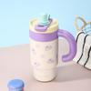New High-value Handle Thermos Cup Big Mac  Stainless Steel Ice Cup Large-capacity Tea Separation Cup