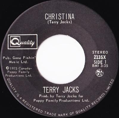 7-Zoll Schallplatte TERRY JACKS - Christina 2135X Qualität 1975 Kanada Rock Gebraucht