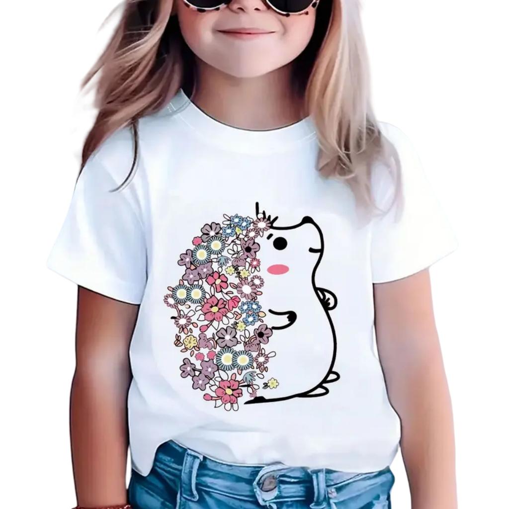T-Shirt for Girls Cartoon Tops Short Sleeve Top Girls Clothes Boys Tshirt Tees Fashion Kawaii Children T-Shirt
