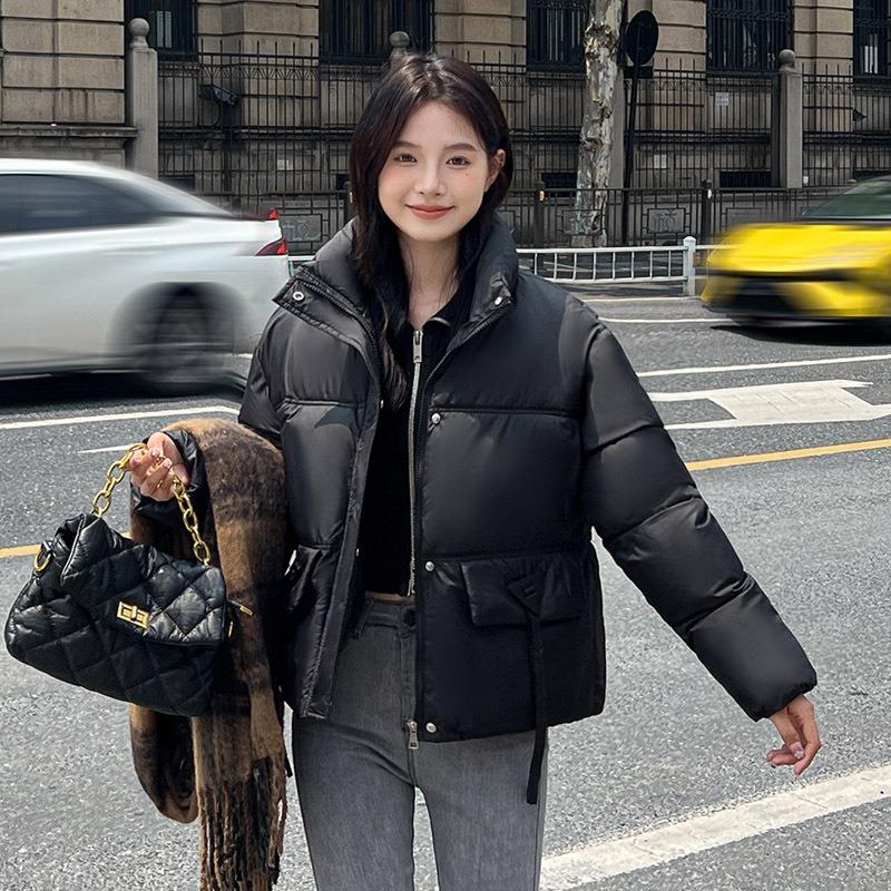 Winter padded jacket women's warm thickened padded jacket stand-up collar short loose bread jacket small padded jacket versatile trendy