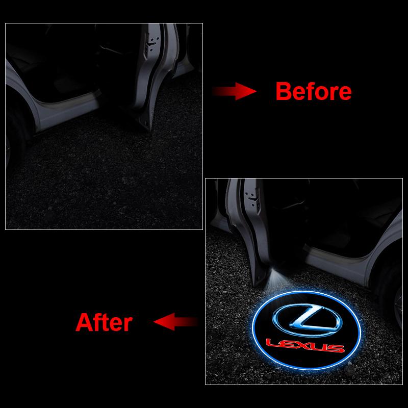 Wireless HD Car LED Door Logo Welcome Lights Projector Decor For Lexus LS LC RZ ES300 GS350 CT200h GX460 LX570 RX500h NX300 LM