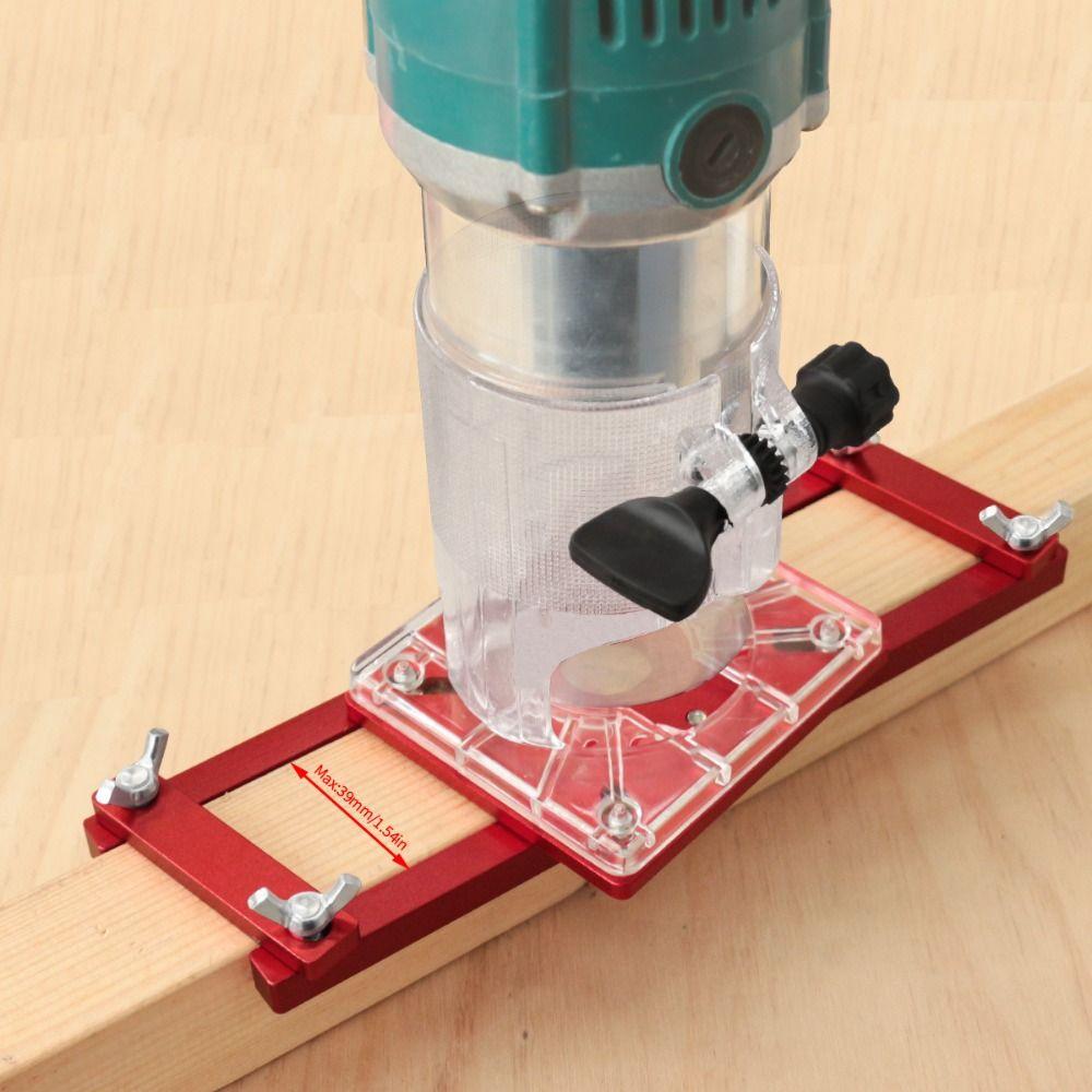 2 in 1 Design Invisible Fastener Slotting Bracket Self-centering Aluminum Alloy Woodworking Grooving Bracket Adjustable