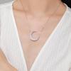 Korean Style Moissanite Moon Clavicle Necklace - Light Luxury, Trendy, Versatile Fashion Accessory