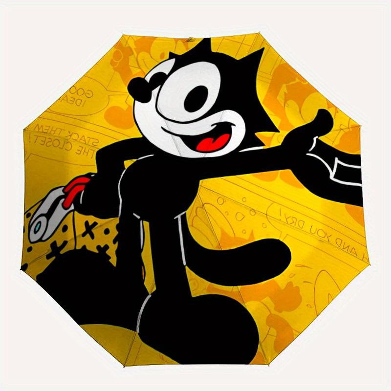 Felix Cat Automatic Open Umbrella Compact Foldable Design, Durable Fabric for Casual Travel Companion for Outdoor 0822075