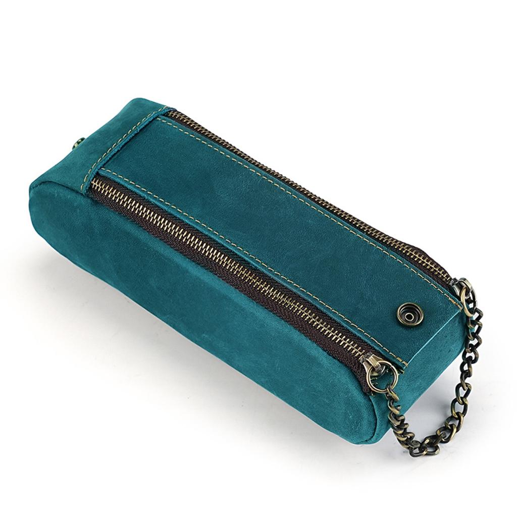 Leather Pencil Case Organizer Portable Pen Cases Storage for Drawing Pencils and Markers Zipper Stationery Pencil Bags