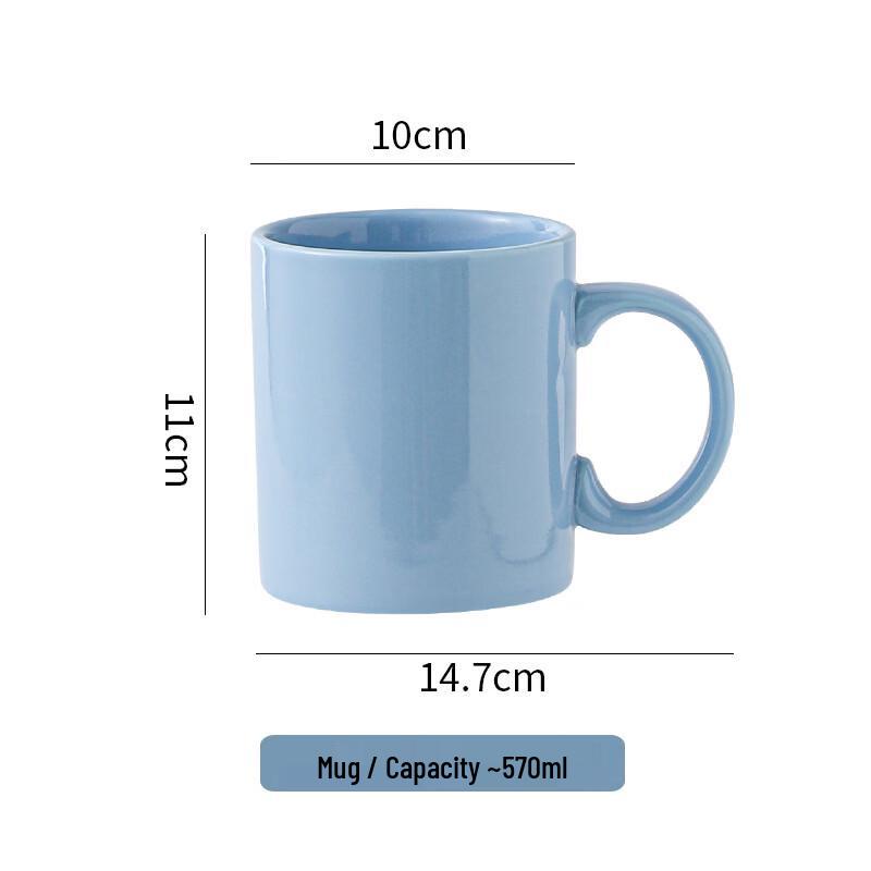 Zhi Shi Large Capacity Macaron Ceramic Mugs