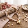 Pink Gold Gold Plated Pendant Necklace Three-Layer Clavicle Chain  Birthday Party