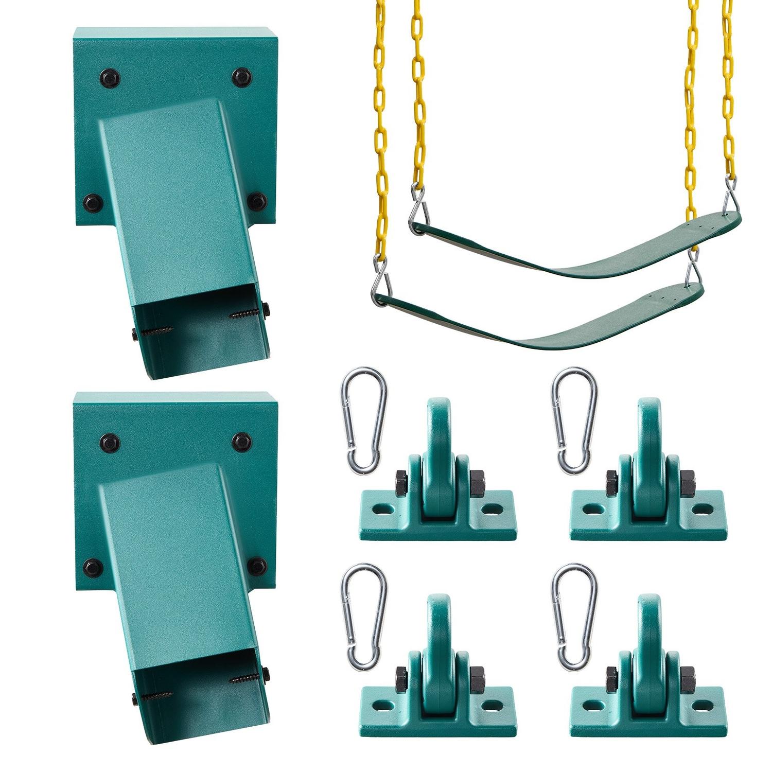 Schommelset Beugels, Heavy-Duty A-frame Set Hardware, met 2 A-Frame Schommelbeugels & 2 Stoelen & 4 Hangers, voor Speeltuin Achtertuin Park Uitrusting