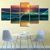 5 piese Sunset Beach Seascape Modern HD Prints Poze Canvas Poster Wall Art Pics Decor Home Decor Living Room No Frame