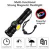 Digital Display Flashlight with Wrist Strap Multi Function LED Camping Light for Outdoor Hiking and Tent Use