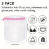 White Lingerie Laundry Bag with Zipper, Honeycomb Mesh Bra Washing Bag - Effectively Filters Impurities, Bras, Underwear, Socks, Stockings