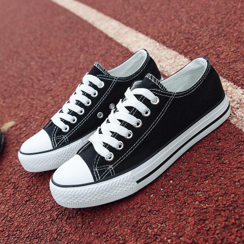 Spring and Autumn New Trendy Canvas Shoes Women's Fashion Student Shoes Lace-Up Small White Shoes Couples Men's Shoes Casual