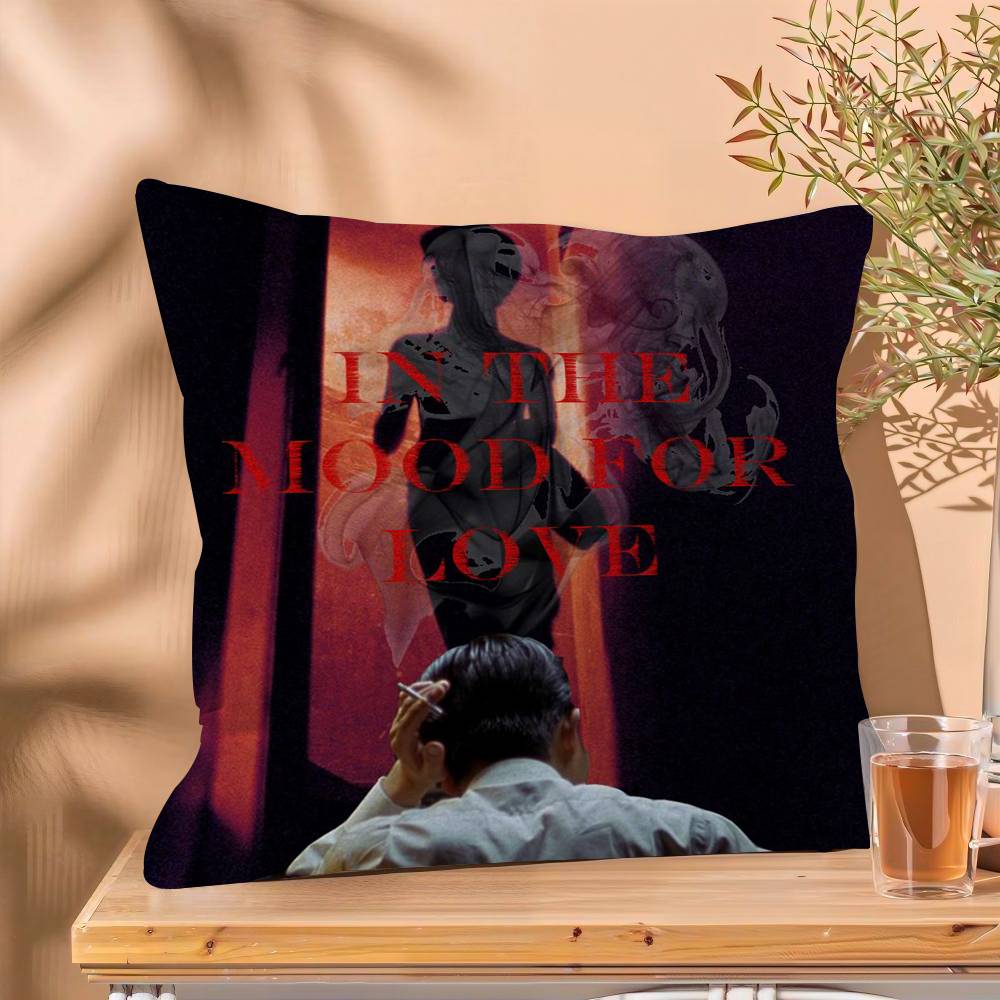 In The Mood for Love Wong Kar Wai Movie Maple Design Cushion Cover Happy Autumn Harvest Decor Holiday Decorati Pillow Cover