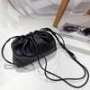 Niche Genuine Leather Lucky Bag Soft Fashionable Minimalist Women's Crossbody Cloud Single Shoulder Imported Sheepskin Inside Outside