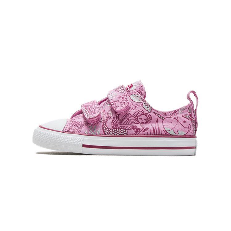 Baby Converse Chuck Taylor All Star Underwater Party Easy On Low Top Toddler Shoes Pink 767205C