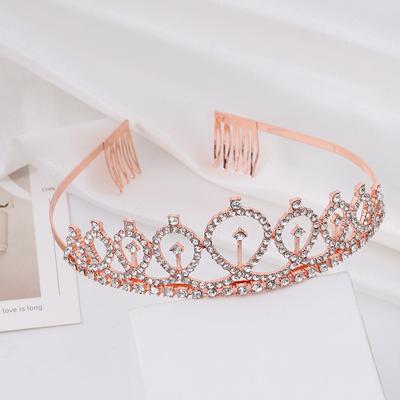 Fashionable Bridal Crown Headband Rhinestone Birthday Crown Headband Bachelorette Party Prom Headband Hair Accessories