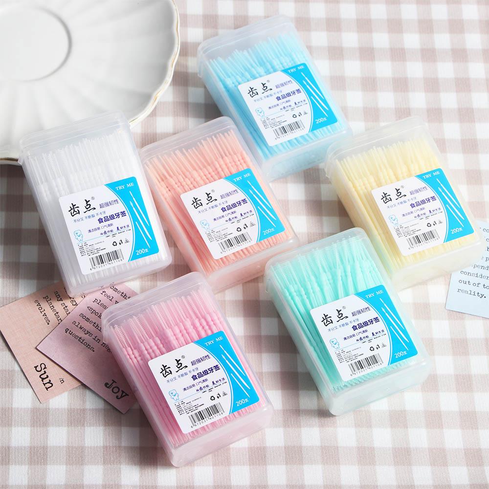 Teeth Superfine Soft PP Toothpick Brush Double-head Interdental Brush Dental Floss Pick Oral Care