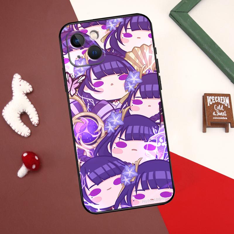 Roztomilé kreslené pouzdro na telefon Genshin Impact pro iPhone 11 12 13 14 15 Pro Max Mini Cover pro iPhone XR X XS Max 7 8 Plus SE 2020