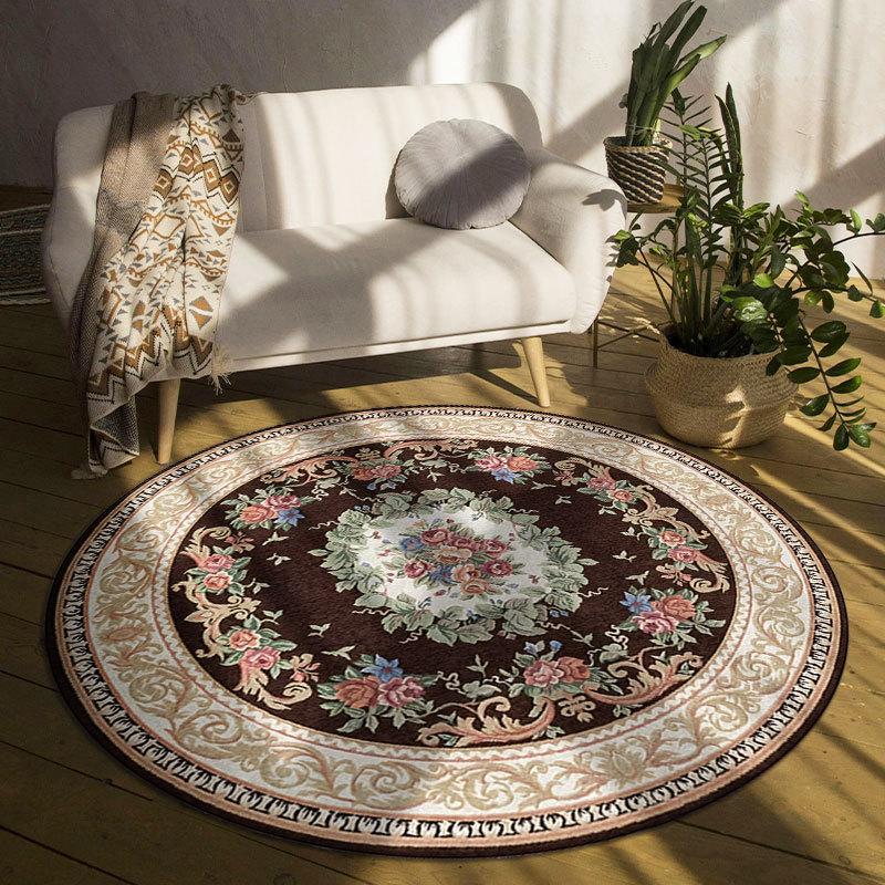 Moroccan luxury Round Carpet Living Room Decoration Large Area Rugs for Bedroom Home Rocking Chair Floor Mat Washable Nordic Rug