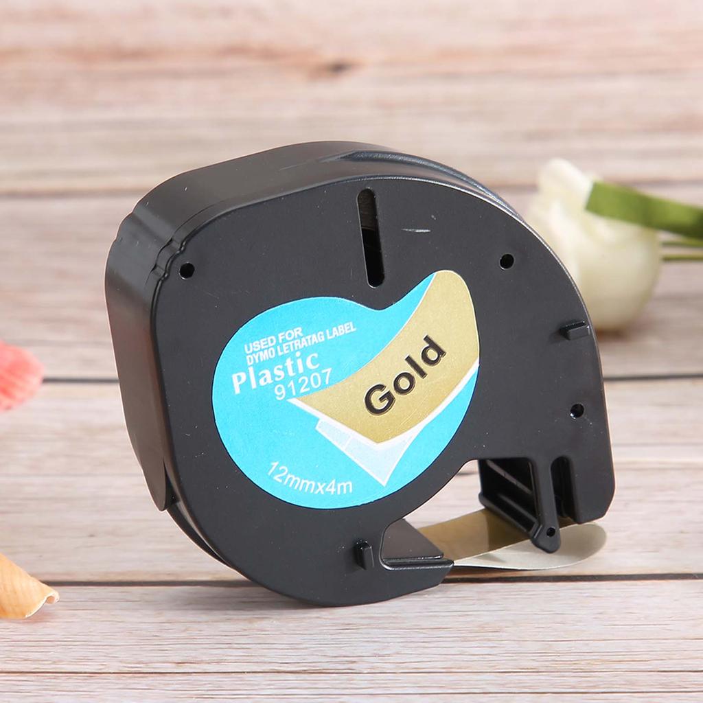 Label Tape Replacement Parts Ribbon 12mmx4m BlackonGold for Letratag Labeler