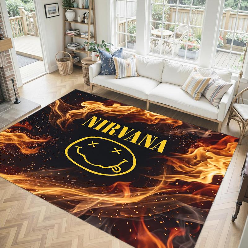Nirvana Design Crystal Velvet Carpet Cozy Non?Slip Printed Rug For Bedroom Living Room Entrance