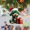 Vánoční ozdoba Živá barva Snadné zavěšení Roztomilý pejsek Závěsný přívěsek do auta Vánoční stromeček Akrylový přívěsek