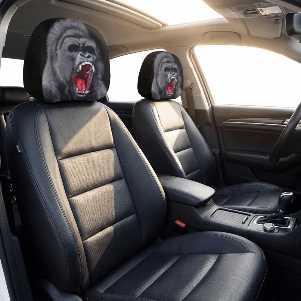 2PCS Cartoon Headrest Protector Elastic Car Pillow Protector Soft Neck Pillow Cover  SUV