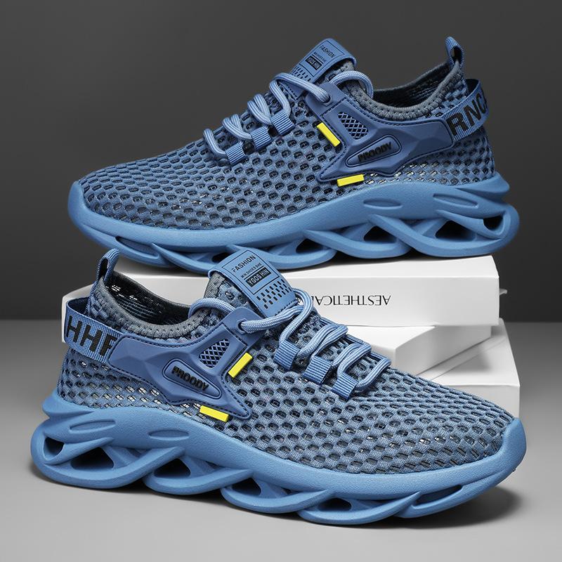 Summer new daily running sports lace-up large mesh mesh breathable low-top sports shoes