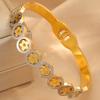Best-selling stainless steel bracelet for women, light luxury style, hollow flower design, fashionable electroplated non-fading jewelry
