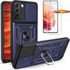 Protective Case - PROSHOP - Samsung S22 - Army - Tempered Glass - Synthetic
