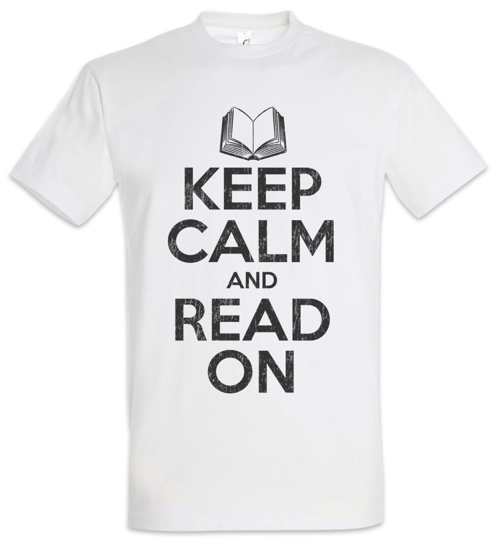 Keep Calm And Read On T-Shirt Teacher Professor Student Book Books Love Fun- M