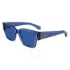 Ferragamo Blaue Quadratische Herren Sonnenbrille Sf2010S 432 52