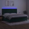 Maison Exclusive - Sommier à lattes de lit matelas et LED Vert foncé 200x200 cm
