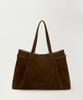 Heeari Fleur Suede Belted Bag_Brown