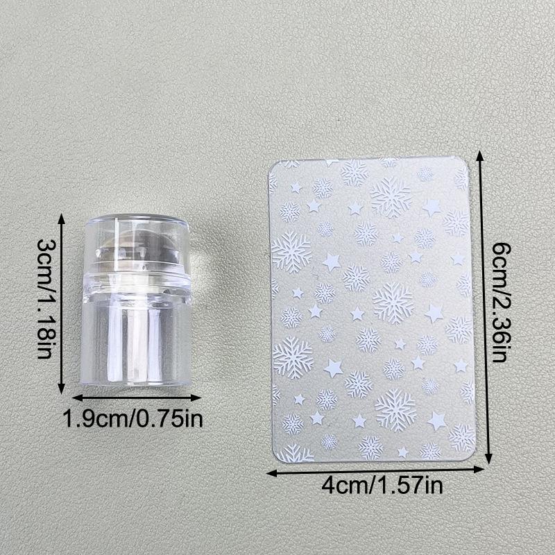 Erasable Mini Small Single Head Silicone Seal Nail Steel Plate Transfer Tool Stamping Jelly With Scraper French Tip Nail Stamper