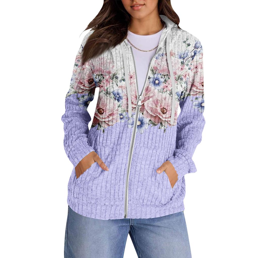 Mikiny pro ženy Trendy topy Ležérní Podzimní Móda Mikina s dlouhým rukávem S kapsami Svetr Lehký