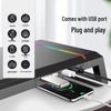 Multifunctional Monitor Riser Stand with USB Extension & Desktop Storage