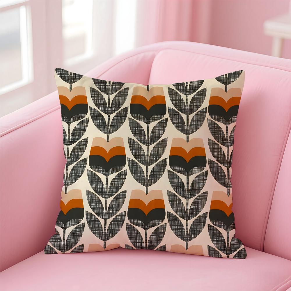 Aesthetic Art O-Orla Kiely Flower Stem Pillow Case Anti-dustmite Pillowcase Invisible Zipper Silky Short Plush Sofa Cushion Cove