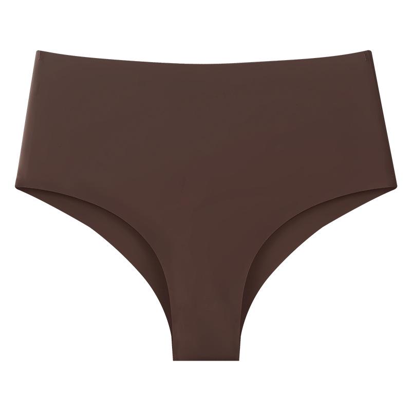 Seamless Women's Mid-High Waist Yoga Panties - Breathable Tummy Control Hip Lift Ice Silk Underwear