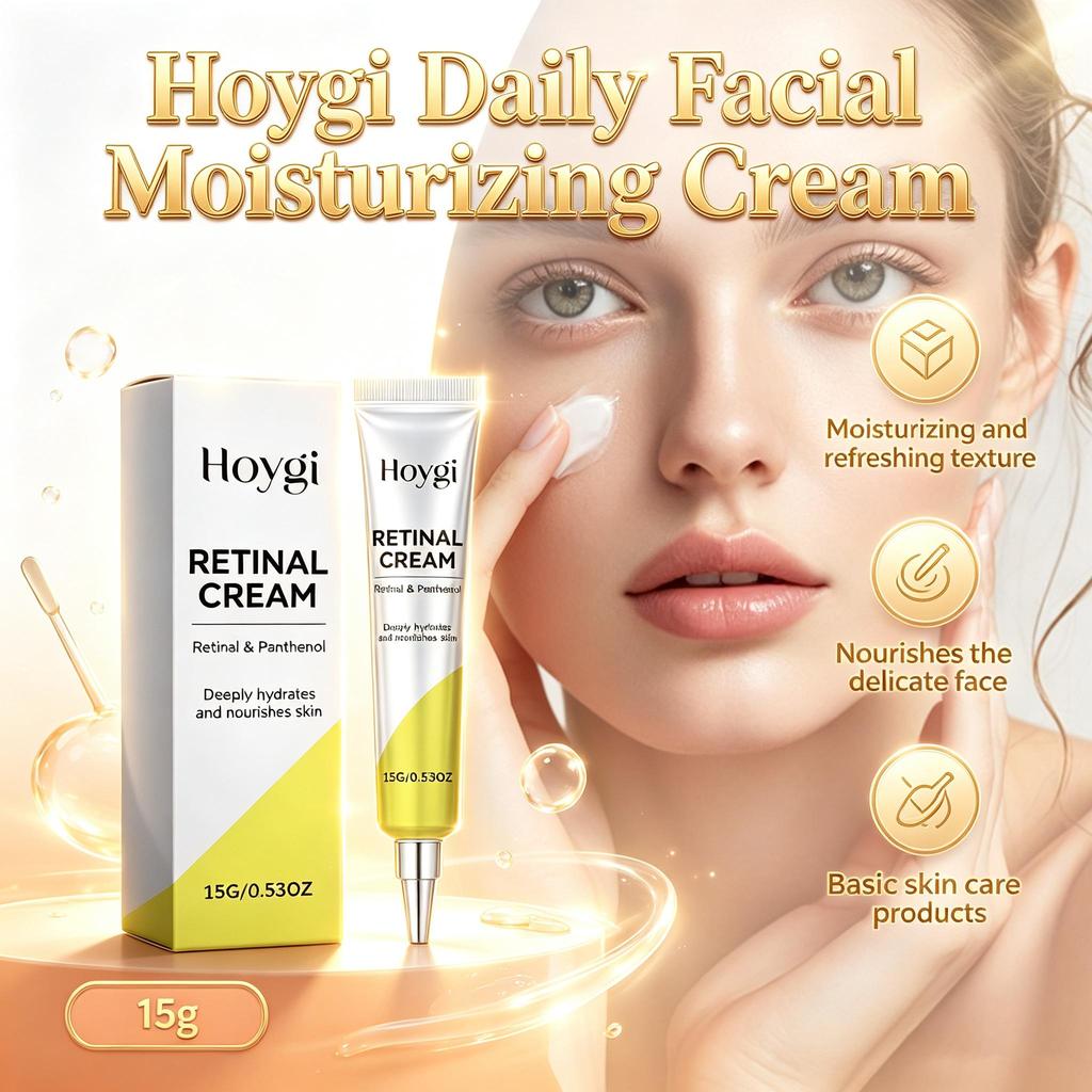 Hoygi Daily Facial Moisturizing Cream Moisturizing and Refreshing Texture, Nourishing and Delicate Facial Skin Basic Skin Care Products 15g