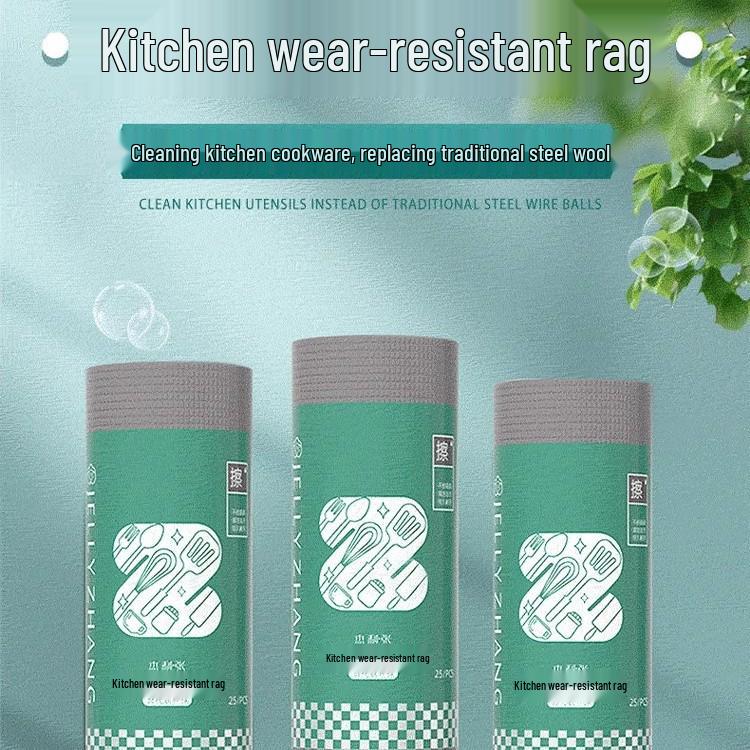 Wear-Resistant Dishcloths: Thick Absorbent, Non-Stick, Oil-Replacing Steel Wool Pads for Disposable Cleaning