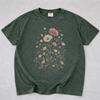 Vintage Botanical Wildflower Mens Kids T Shirt, Comfort Colors Boho Nature Tee