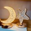 Bedroom Crystal Touch Dimming NightLight Girl Room Home Decorations Aesthetics USB Table 3D Moon Lamp