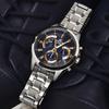 Casio EDIFICE 100 Meters Waterproof Quartz Movement Stainless Steel Strap Japanese and Korean Watch Men's Watch Blue Dial EFV-580D-2AVUDF