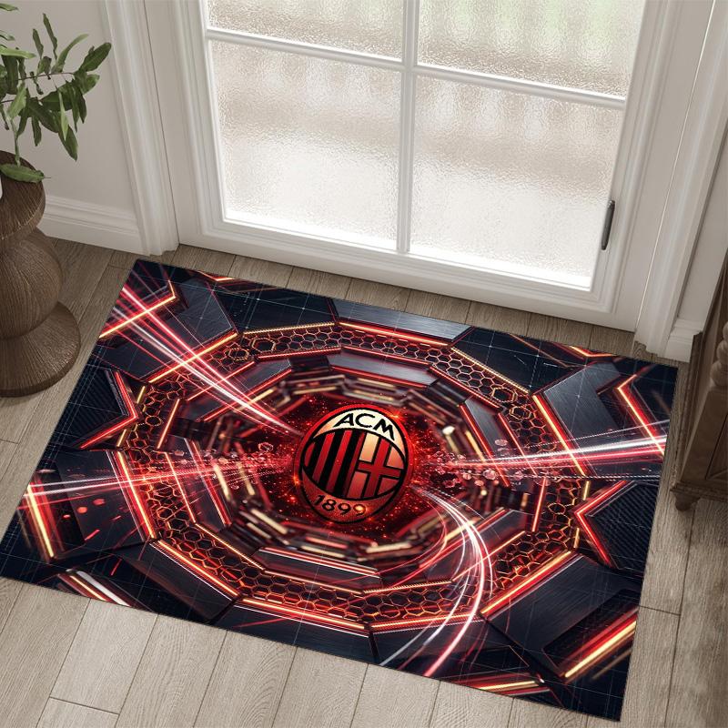 AC Milan Design Crystal Velvet Carpet Cozy Non?Slip Printed Rug For Bedroom Living Room Entrance