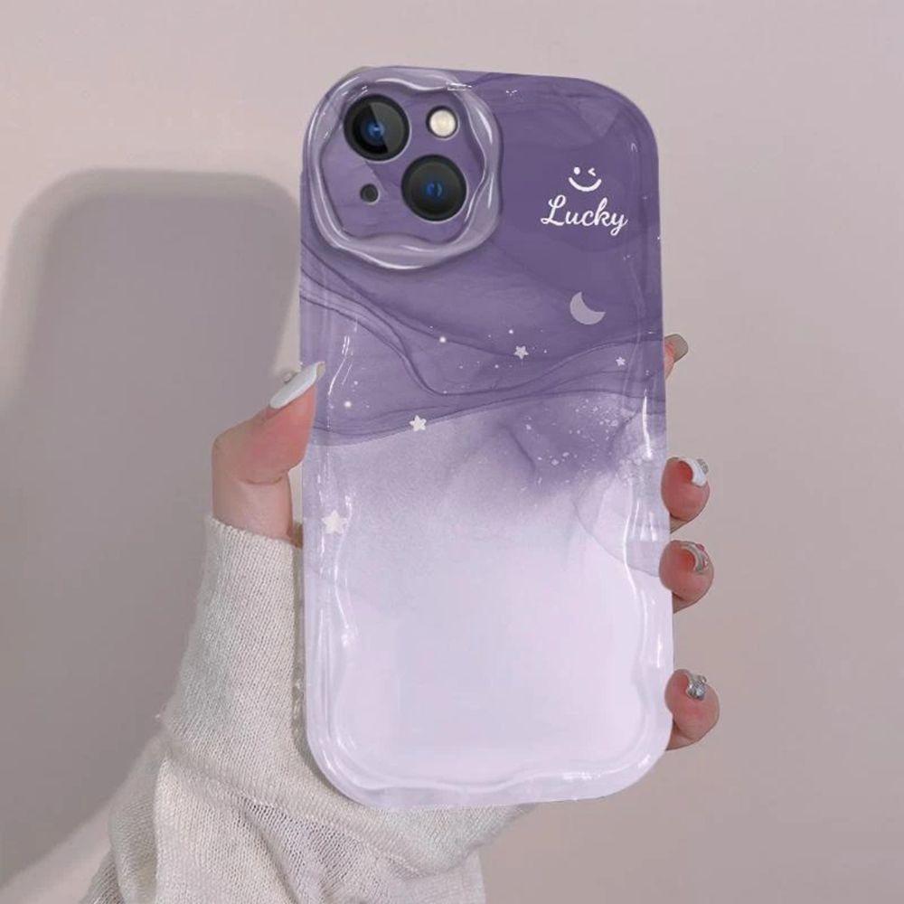 Gradual Change Smudge for iPhone17promax Phone Case Apple 16 Cream Wave 14/13 Soft Case 15